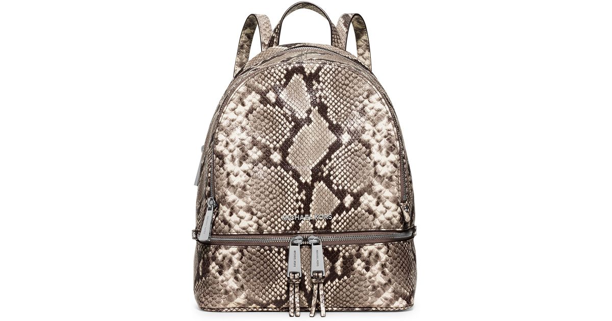 mini snakeskin backpack