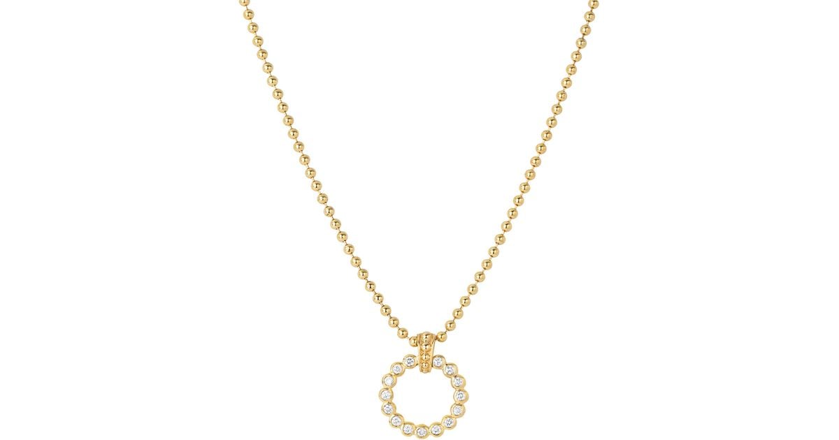 Small Diamond Circle Pendant Necklace Small Diamond Circle Pendant Necklace