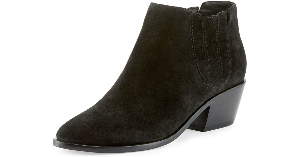 Joie Barlow Suede Ankle Boots in Black - Lyst