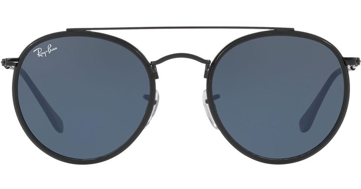 Rayban Men's Rb3647 Round Doublebridge Sunglasses in Black for Men Lyst
