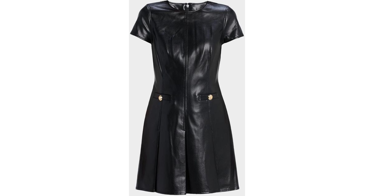 slim fit dress slacks Cinq à Sept McKenna Faux Leather Mini Dress Msrp 2 / Nightfall main image 0