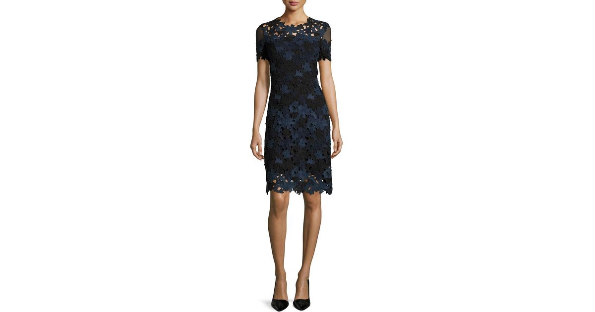 elie tahari ophelia short sleeve dress