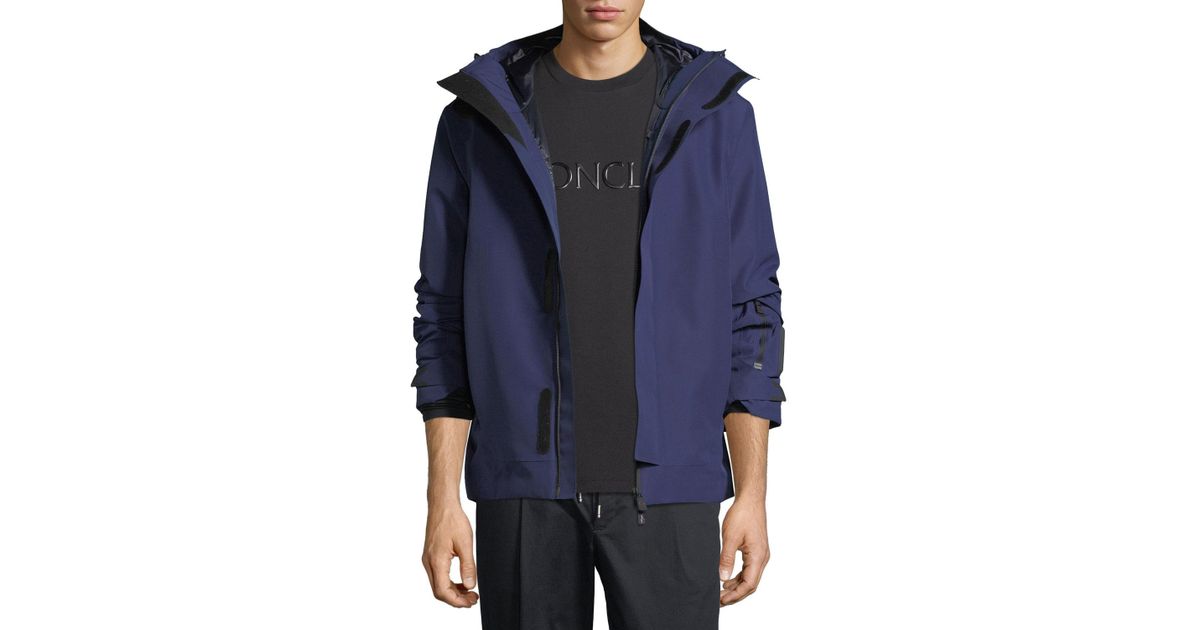 3 MONCLER GRENOBLE Synthetic Megeve High-performance Hooded Jacket in Blue  for Men - Lyst