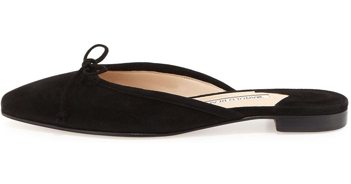 manolo blahnik ballerina mules