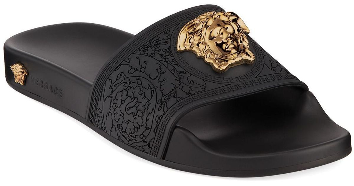 versace palazzo medusa pool slide sandals