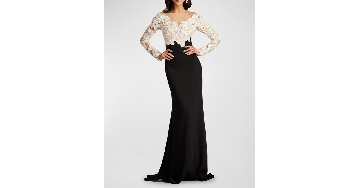 Robe Tadashi Shoji - Manches Bouffantes Et Dentelle - Taille 4 - Verte - Neuf Avec étiquettes