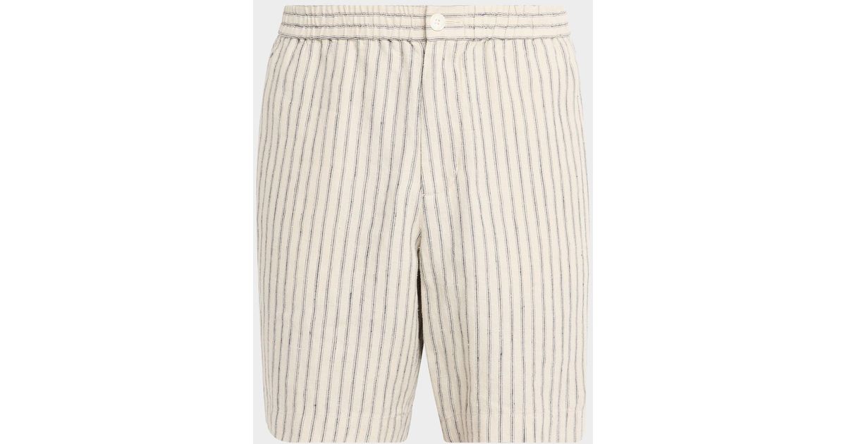 Vince Apos;S Ballstone Stripe Hemp Shorts in Natural for Men | Lyst