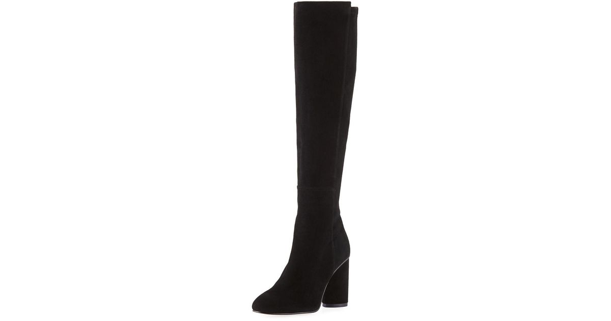 stuart weitzman eloise 75mm suede knee boots