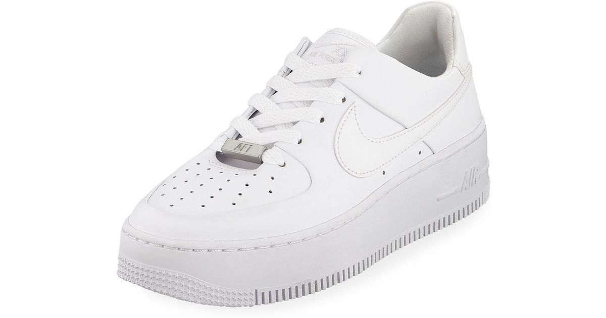 nike white air force 1 sage sneakers