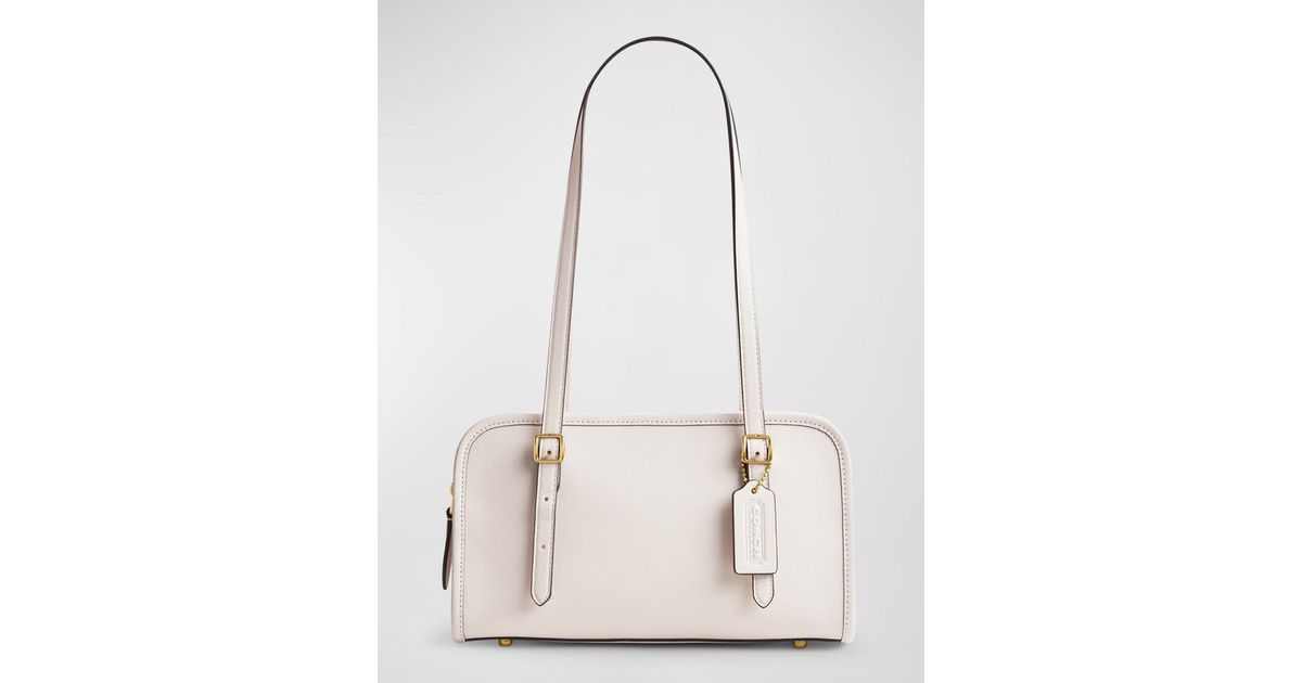 COACH Swing Zip Leather Shoulder Bag in Natural Lyst
