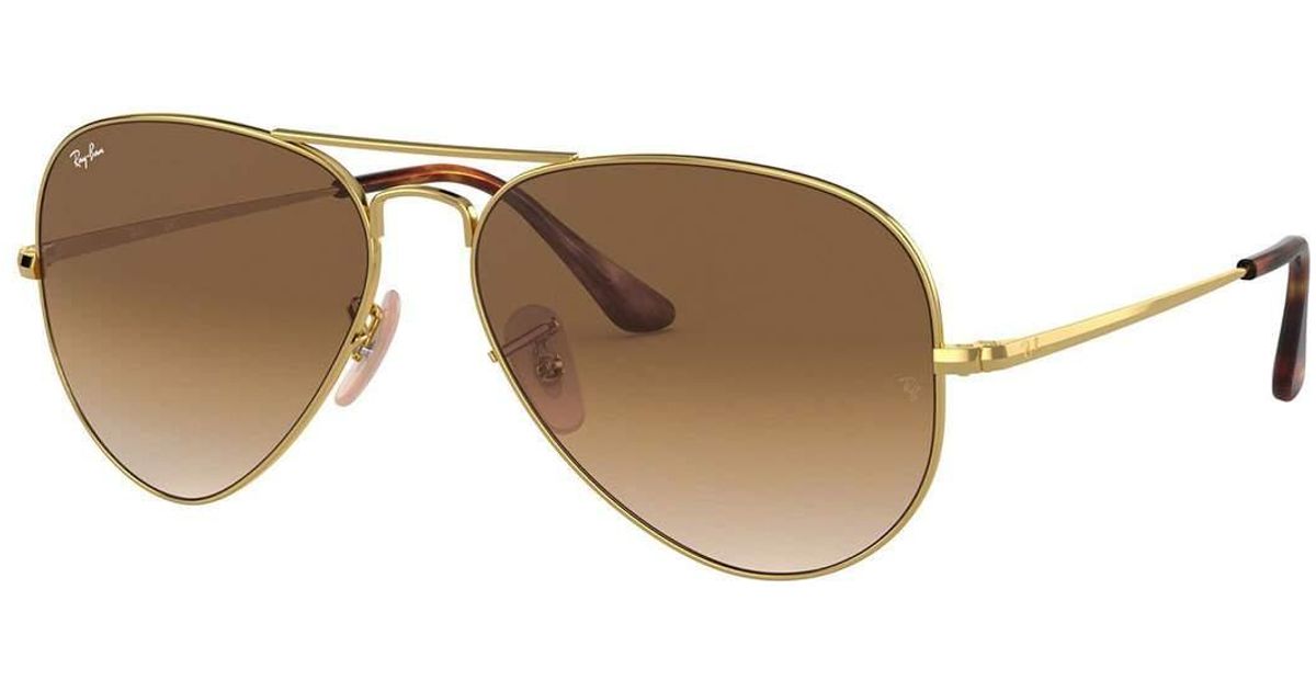 Ray-Ban Rb3025 Aviator Gradient in Brown/Gold (Brown) - Lyst