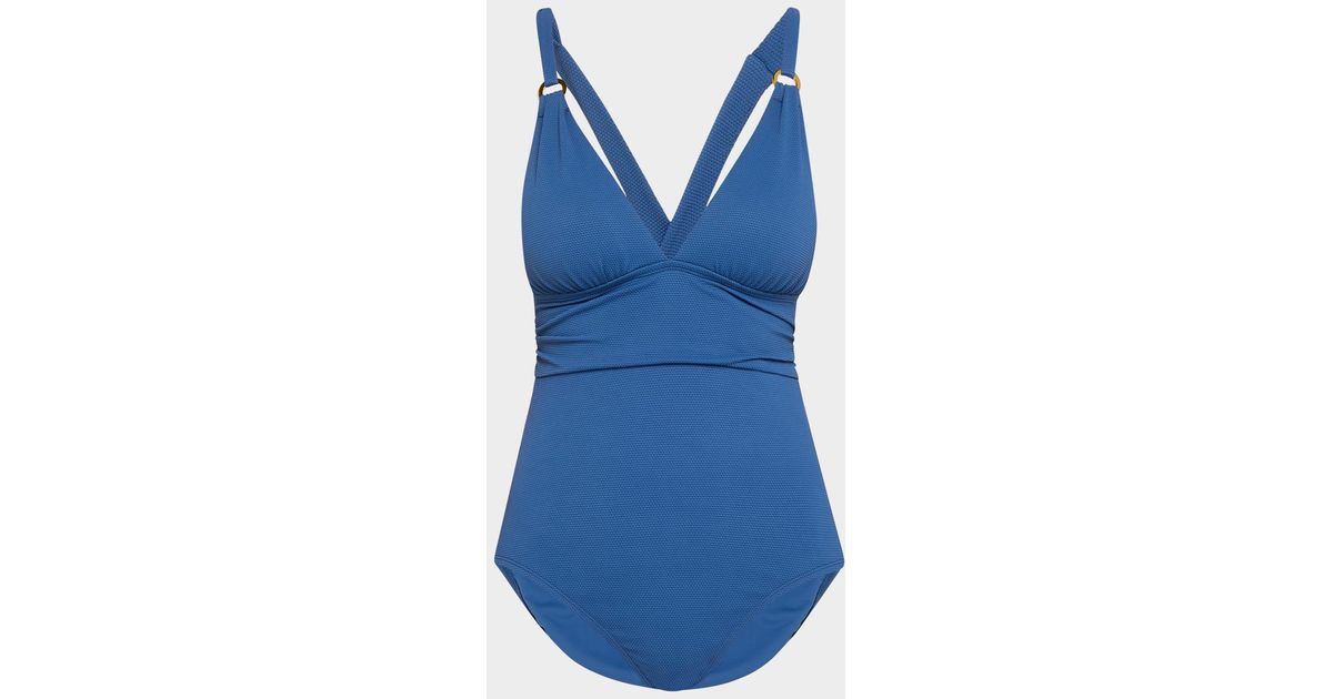 Tommy Bahama Island Cays Fiori Bandeau One Piece Swimsuit - Citrus Coral