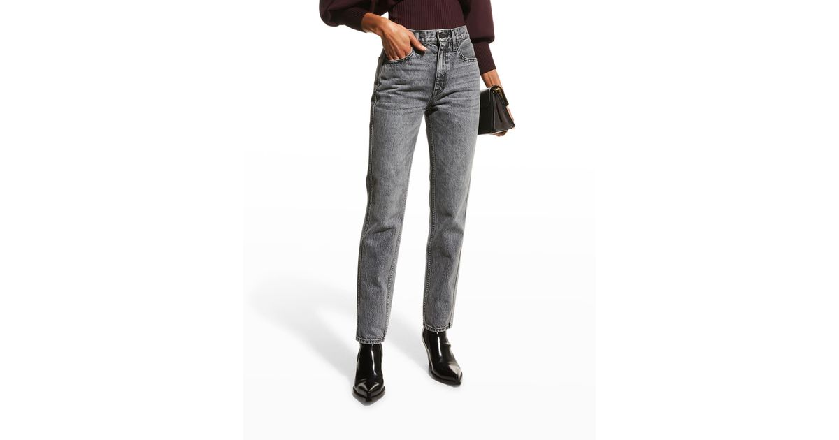 SLVRLAKE Denim Virginia Slim Ankle Jeans | Lyst