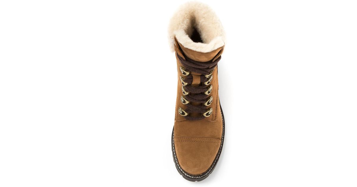 frye samantha hiker cognac