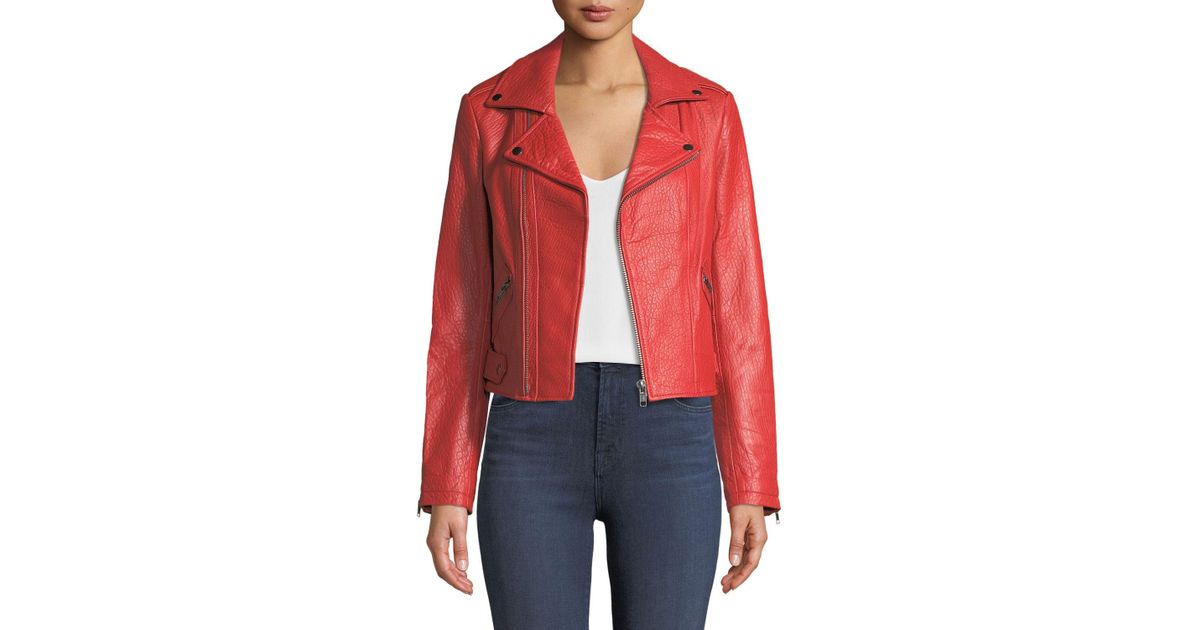 Rebecca Minkoff Red Wolf Leather Moto Jacket
