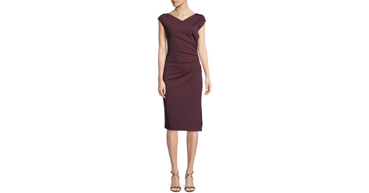 Cap-sleeve Ruched Jersey Dress 