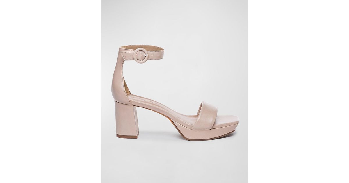 Bernardo Carla Leather Ankle-strap Sandals in Pink | Lyst