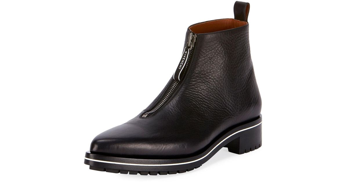 mens black zip up chelsea boots