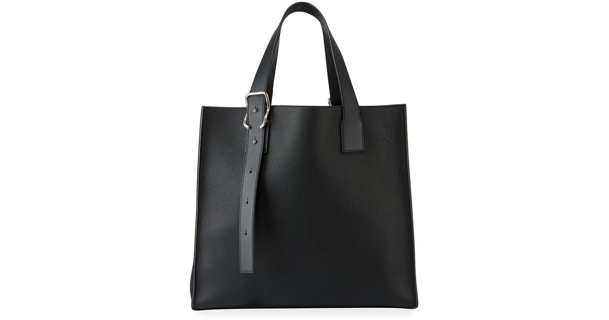 Loewe Buckle Tote Bag in Black for Men | Lyst