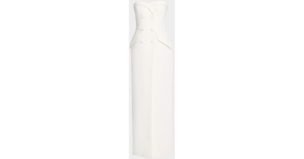 Sans Faff Brinley Strapless Blazer Dress in White | Lyst