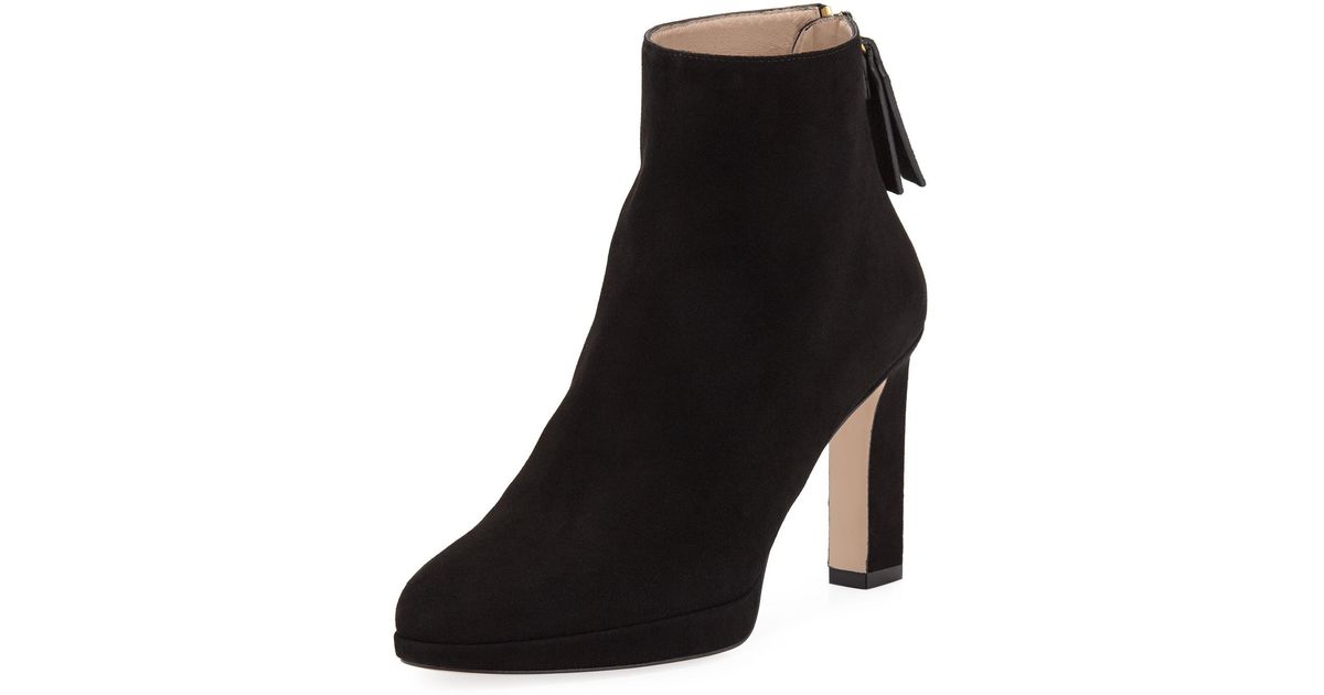 stuart weitzman delphine suede ankle booties