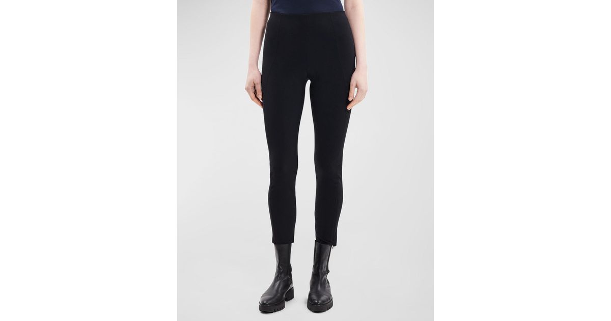 Theory Seamed Precision Ponte Leggings in Blue
