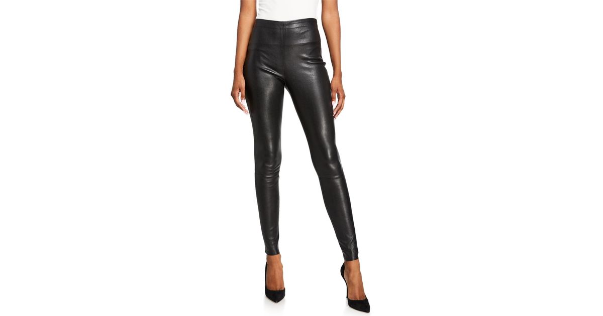 ALICE + OLIVIA Maddox Back-Zip Vegan-Leather Leggings ($225) w/tax (Size 2)  | eBay