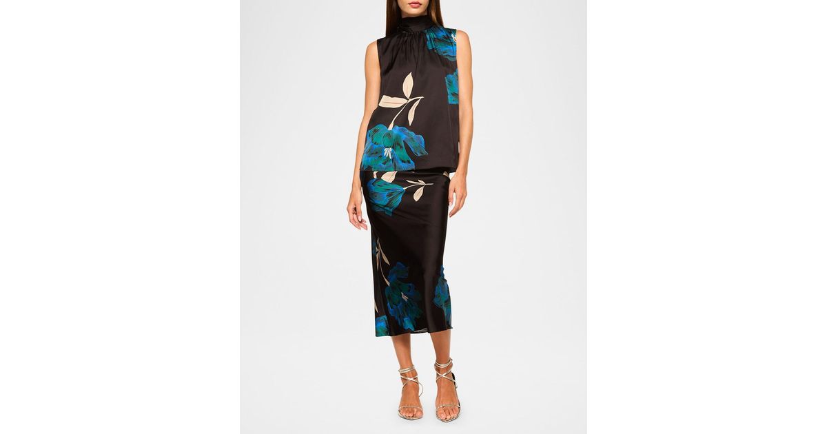 Luka Top - Fiery Flora Satin