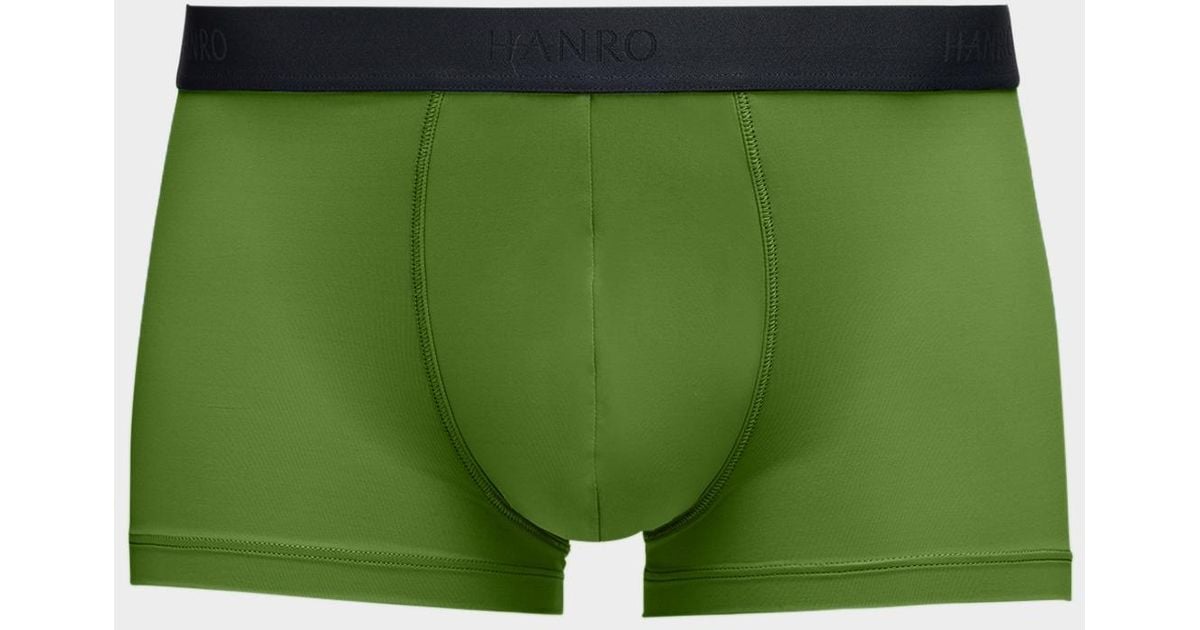 Hanro Micro Touch Boxer Brief in Green for Men | Lyst