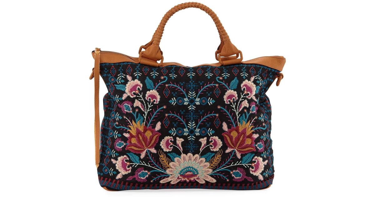 Lyst Johnny Was Delphine Overnight Tote In Black