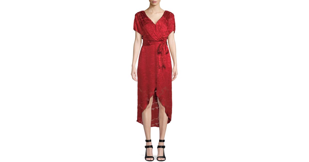 alice and olivia darva wrap dress