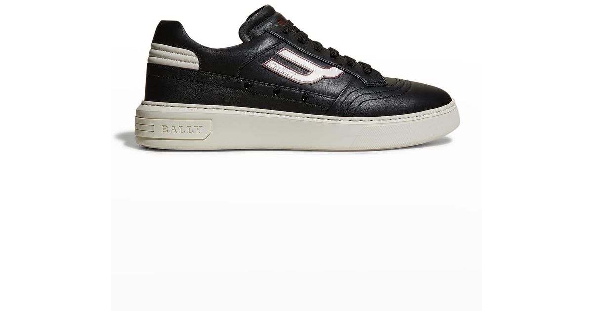 Bally Triumph Leather Low-top Sneakers in Black for Men | Lyst
