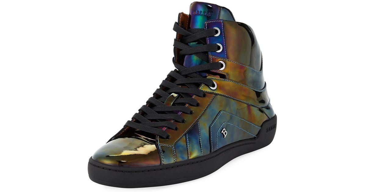 bally patent leather sneakers