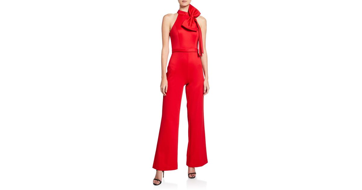jovani red jumpsuit