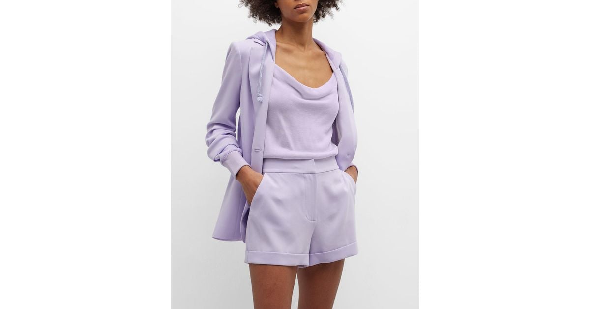Cinq À Sept Hooded Khloe Jacket in Purple | Lyst