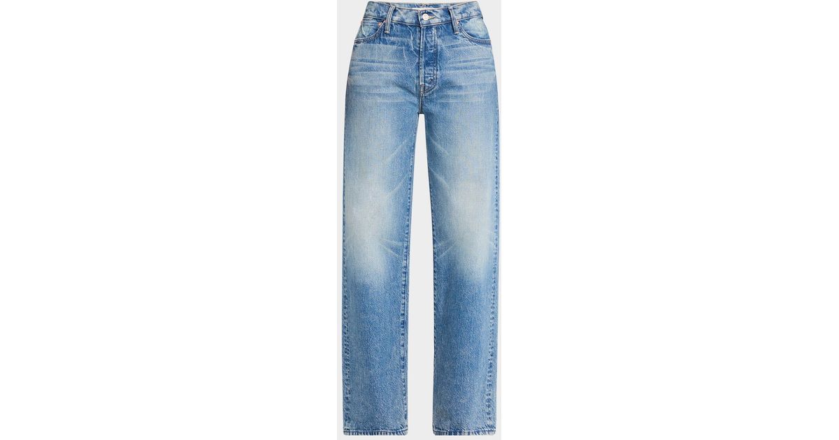 Mother The Dodger Button Sneak Jeans in Blue | Lyst