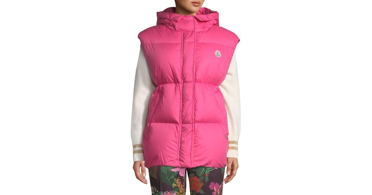 pink moncler vest