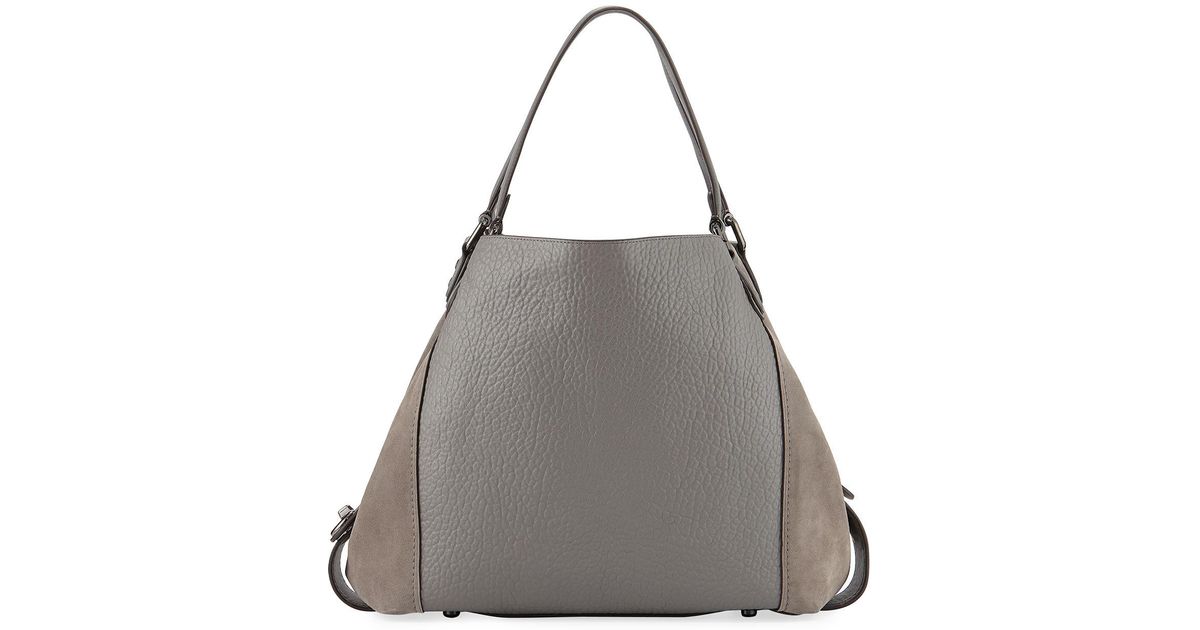 coach mixed leather edie 42