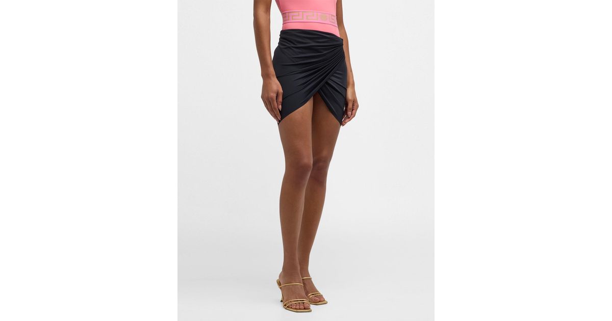 Versace Medusa Swim Skirt in Black Lyst