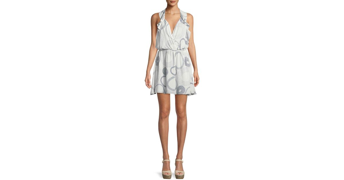 Ramy Brook Ciara Silk A-line Dress in White Pattern (White) - Save 80% ...