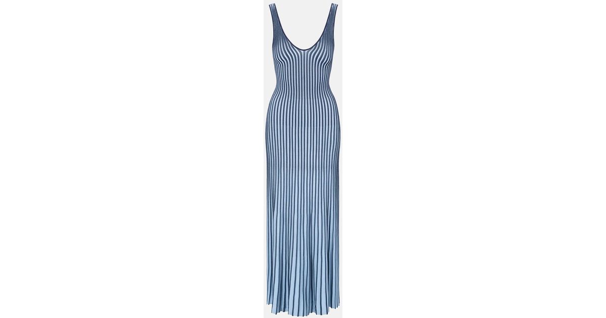 staud claretta backless pleated rib-knit dress Staud Claretta Dress Atlas main image 1