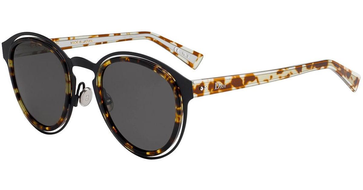 dior obscure titanium round sunglasses