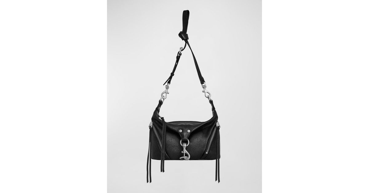 Rebecca Minkoff Julian Small Leather Crossbody Bag in Black | Lyst