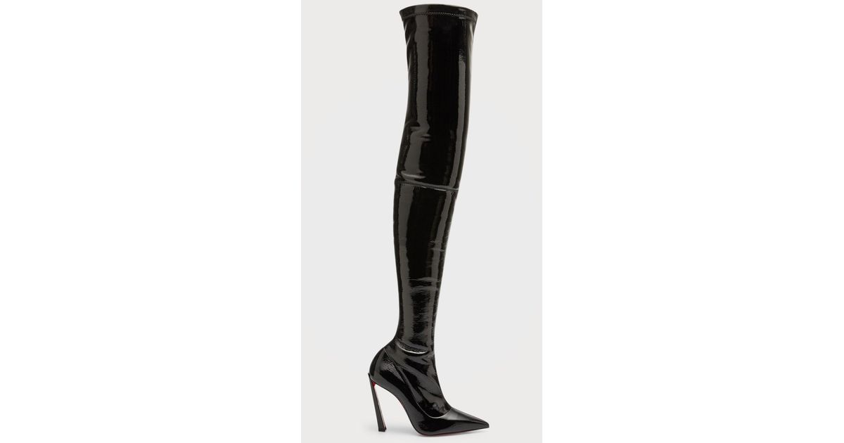 Christian Louboutin Condora Patent Red Sole Over-the-knee Boots in ...