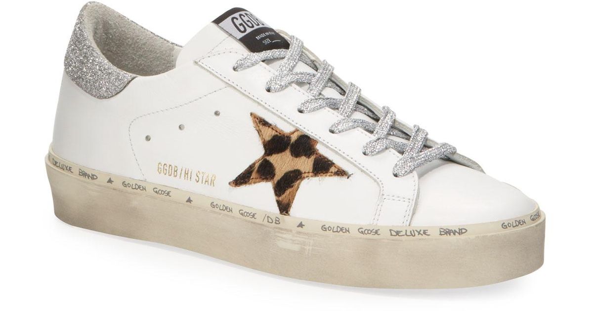 Golden Goose Deluxe Brand Leather Hi Star Leopard Metallic Sneakers in ...