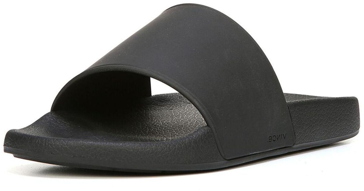Vince Rubber Men's West Coast Pool Slide Sandals in Black for Men - Lyst