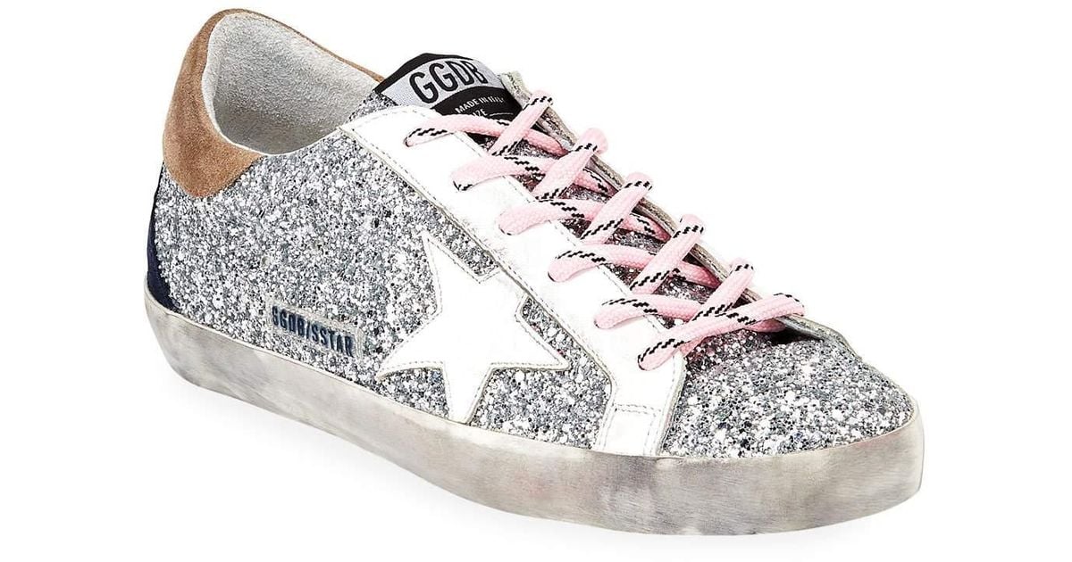 Golden Goose Deluxe Brand Goose Superstar Glitter Lace-up Sneakers in