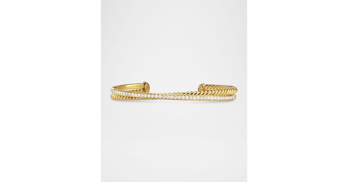 New/DavldYurman3-Row/Crossover/Ring 18K&Yellow Gold Pavé Diamond US 7 New/DavldYurman3-Row/Crossover/Ring 18K&Yellow Gold Pavé Diamond US 7
