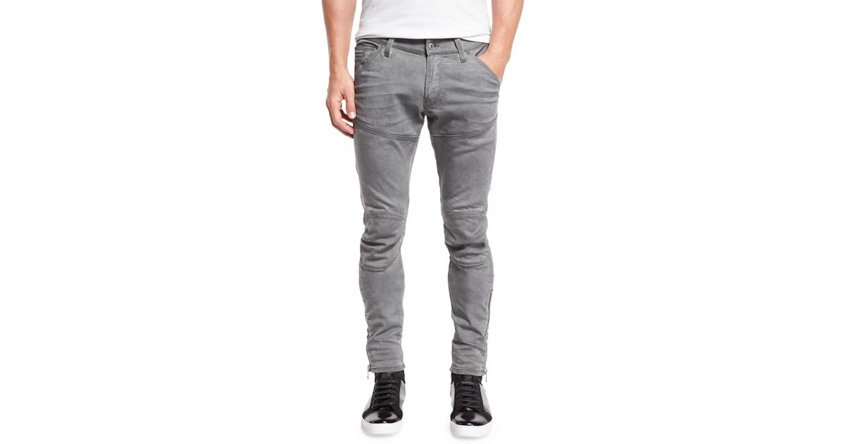 5620 3d ankle zip skinny jeans