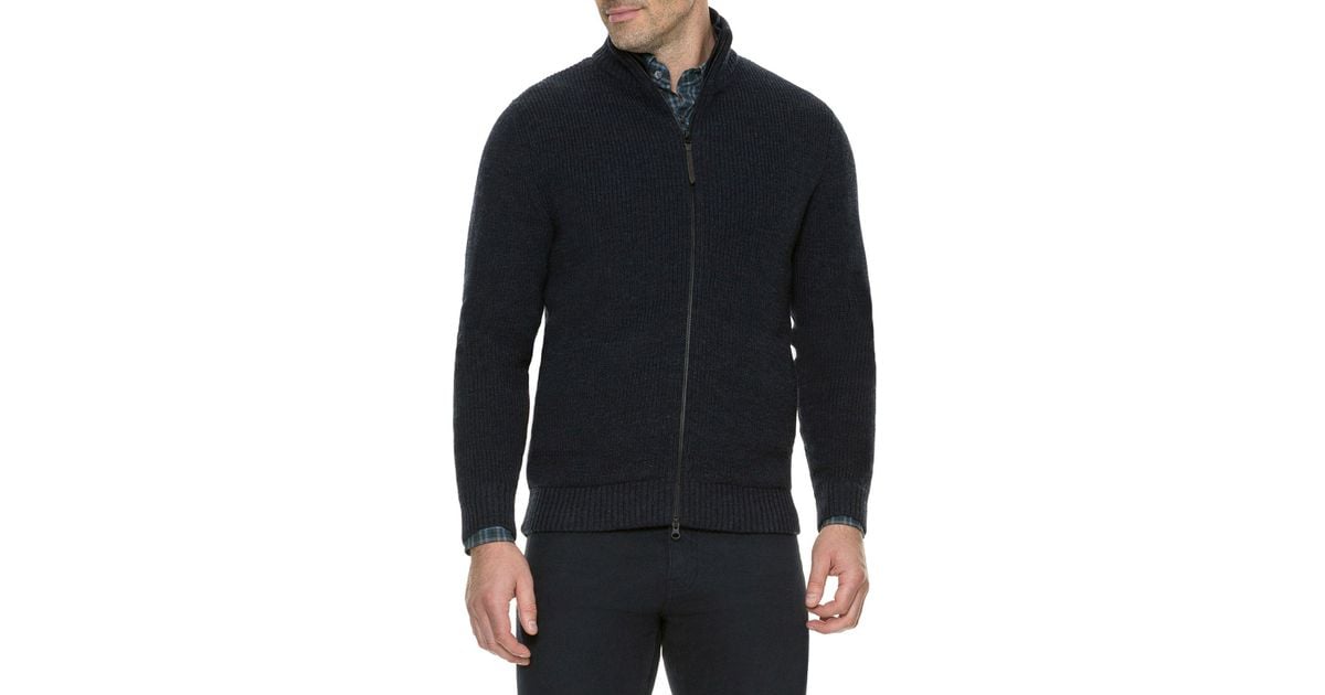 Rodd & Gunn Wool Men's Cameron's Rib-knit Track Jacket in ...